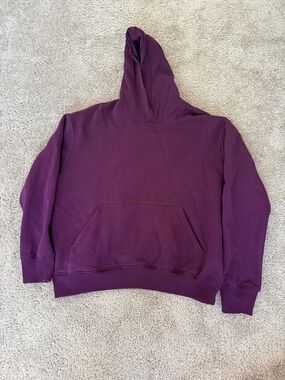 ASOS heavy Plum Crewneck Hoodie in Deep Purple 100% cotton